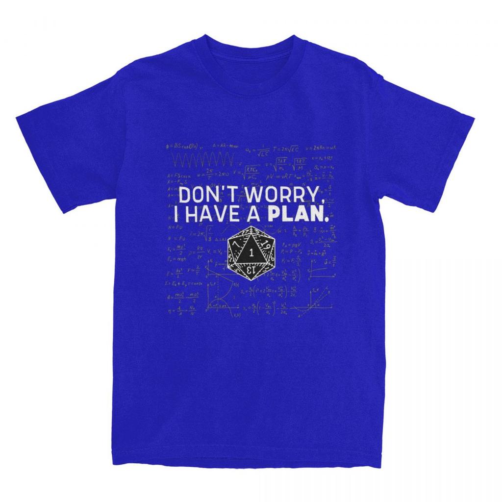 Don't Worry, I Have A Plan T Shirt Mathematics Equation Print Harajuku T-Shirts Short-Sleeve Tops Summer Cotton Plus Size Tees