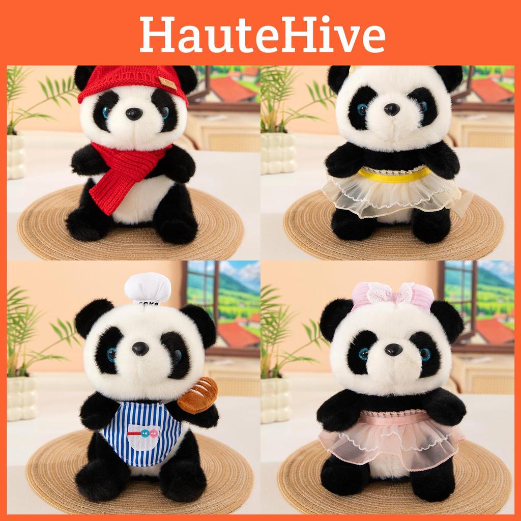 Panda Penguin Plush Toy With Scarf 25cm Kids Gift For Collectors And Decorations