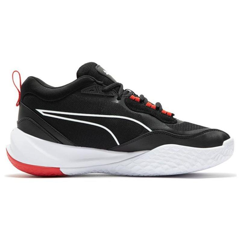 Puma Playmaker Pro Mens Low Top Basketball Shoes Black Red 377572-13