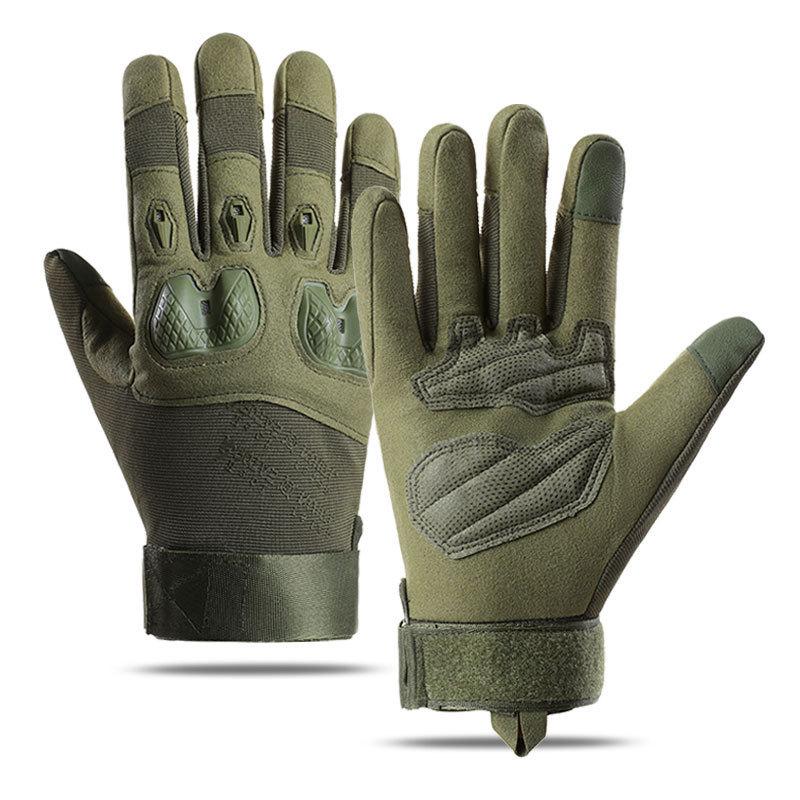 Men's Anti Slip Shock Absorption Half Finger Hard Shell Protection Training Mountaineering Military Fan Anti Cutting Tactical Gloves