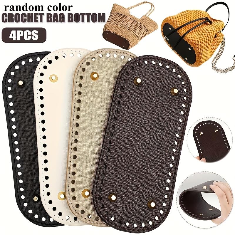 1 Stück Robuster Häkeltaschenboden Oval DIY Taschenformer mit Zierstich & Goldenen Nieten Bastelbedarf Handgemachte Taschenrahmen, Genietete Kanten