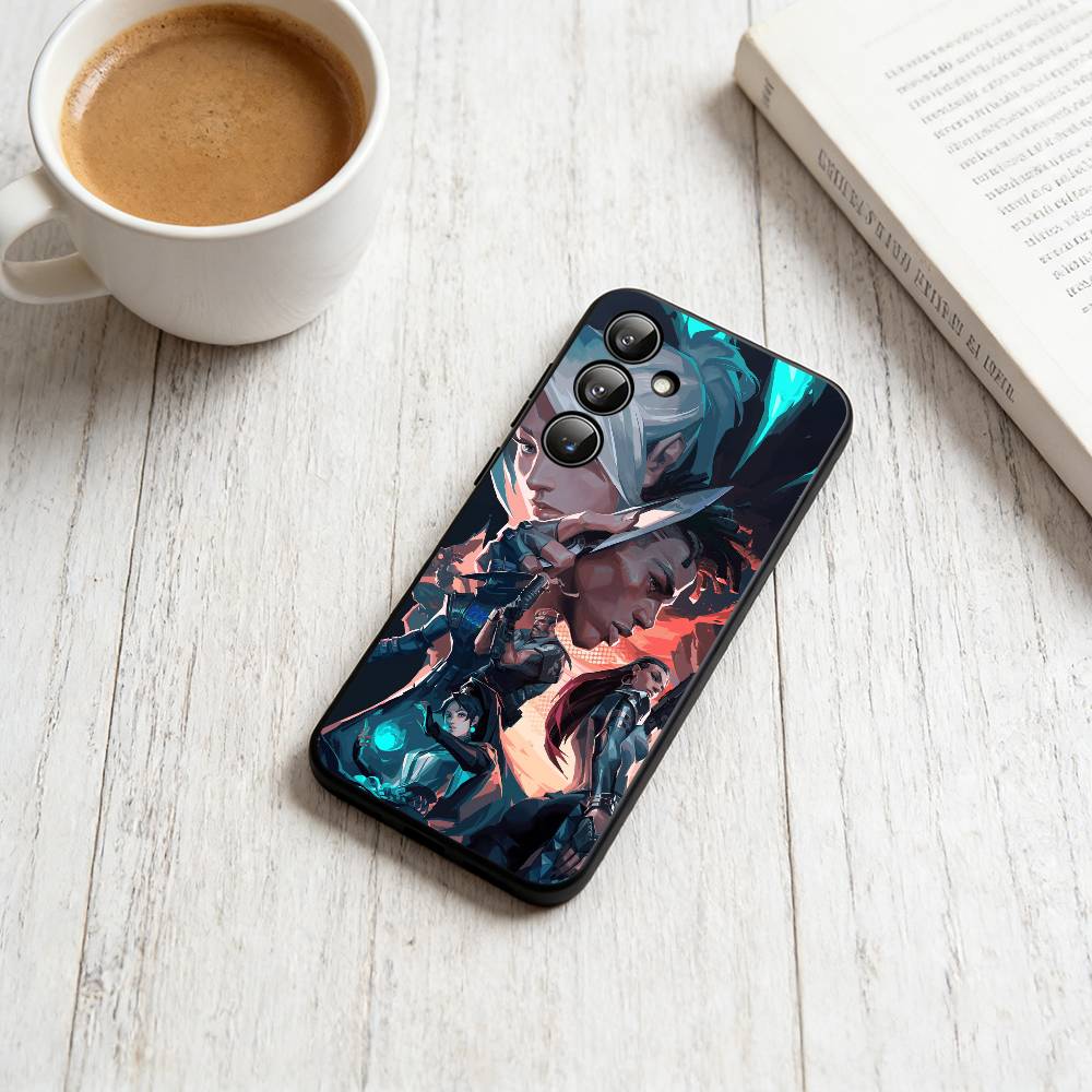 V-Valorant  Phone Case For Samsung Galaxy A73,A72,A71,A70,A53,A52,A51,Soft Silicone Black Cover