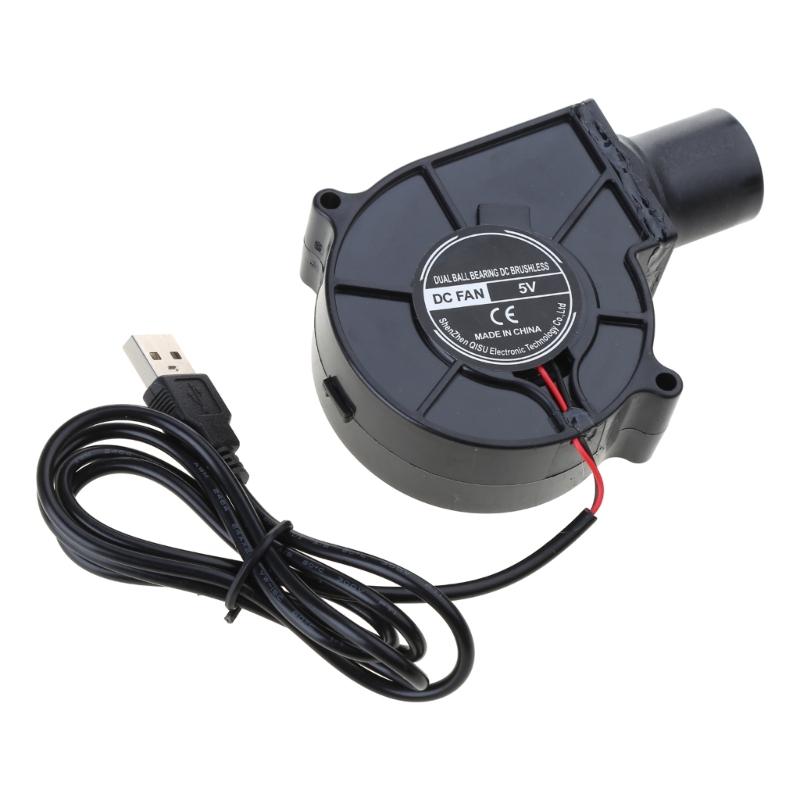 New 7530 7cm 5V USB Portable BBQ Fan 2600RPM 1.5W Power for Picnic Camping Air Turbo Blower Outdoor Activities