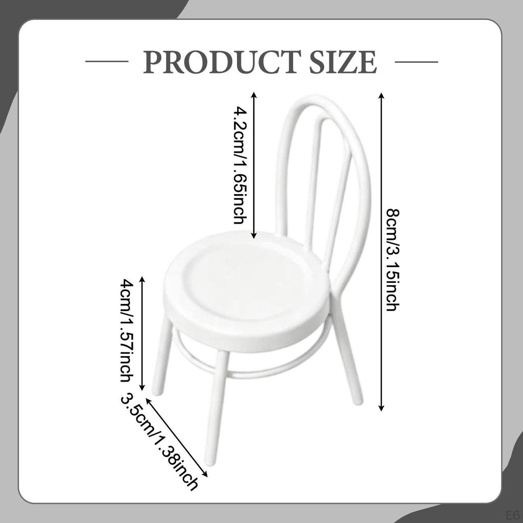 Dollhouse Miniature Chair Role Playing Pretend Toy Doll House Decoration Furniture Model for