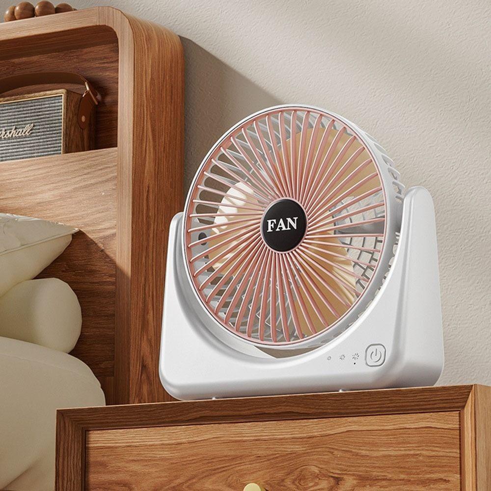 Rechargeable Desktop Mini Fan Strong Wind Silent Design Portable Electric Fan High Air Volume Lightweight TriPole Desk Fan