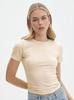 T Shirt Women Casual Slim Fit Polyester Short Sleeve Streetwear For Daily Wear