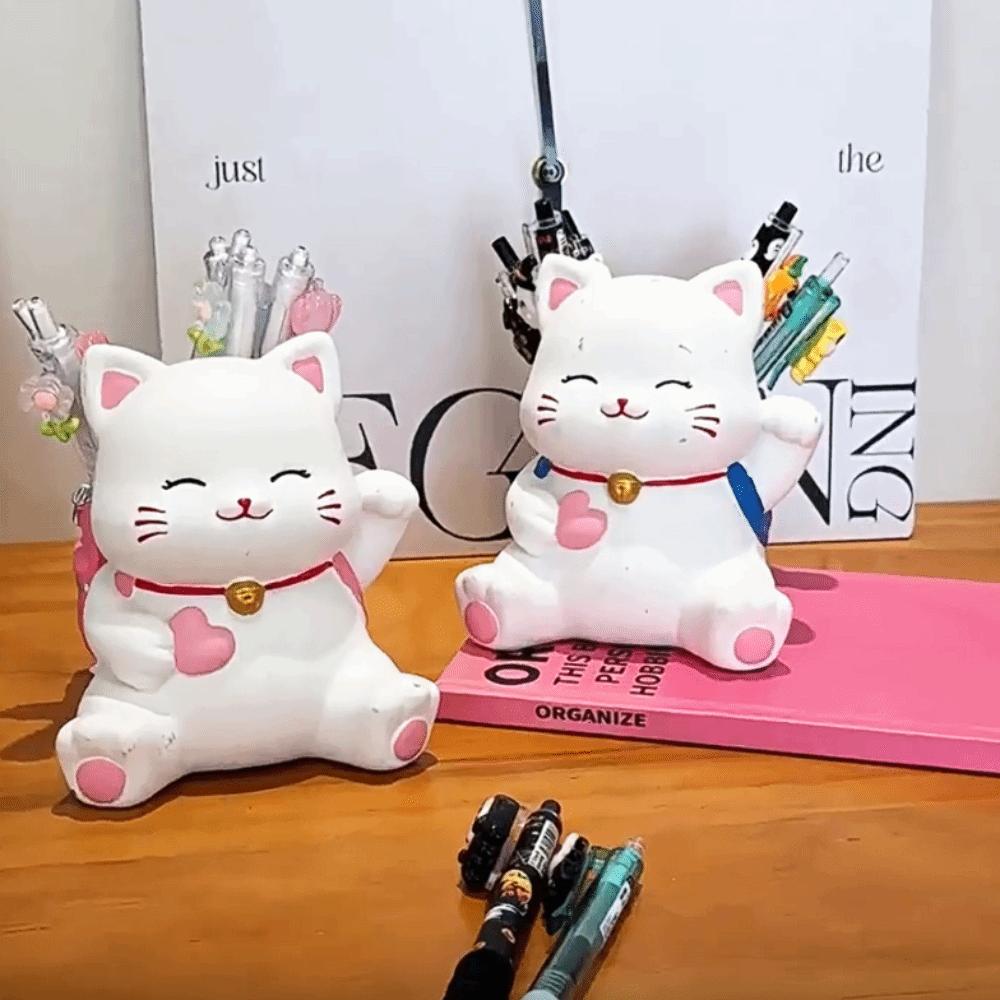 Multi Functional Small Cat Pen Holder Creative Makeup Brush Holder  Gifts