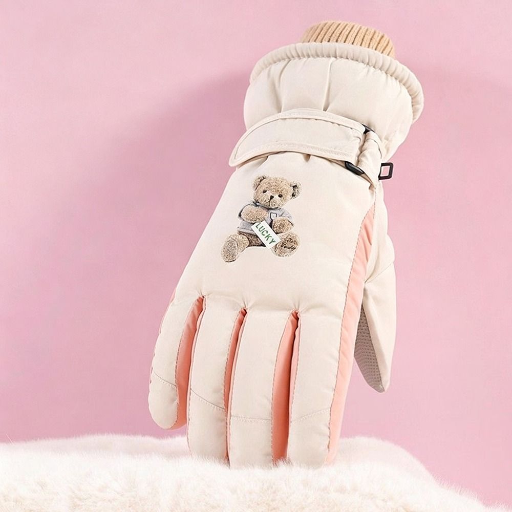 Non-slip Winter Skiing Gloves Warm Outdoor Sports Gloves Fashion Cycling Gloves  for Women