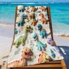 Dinosaur Print Beach Towel | Soft, Ultra-Absorbent Microfiber,Perfect for Beach, Parties,Beach Additions | Artistic Beach Towel