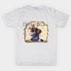Asian Size Men Black Print T-shirt Wednesday Bleeds No-Cut Heat Transfer Print Cotton Tshirt