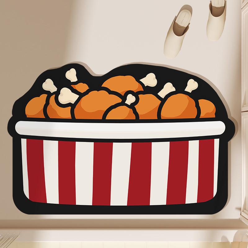 

Коврик для пола Diatom Mud с рисунком гамбургера, впитывающий воду, противоскользящий коврик для ванной комнаты, туалетной двери, быстросохнущий, износостойкий, простой в использовании, напольный коврик 40 * 60Cm