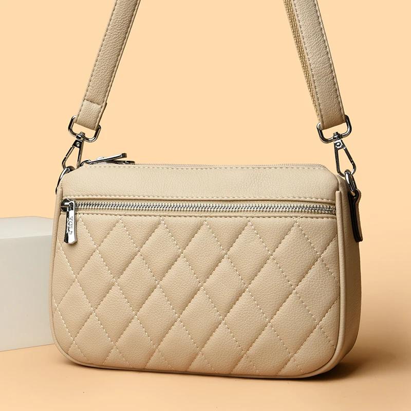 New Women's PU Leather Handbag Versatile Fashi Shoulder Casual Commuting Bag Girl Brand Designer Zipper Handbag Messenger Bags