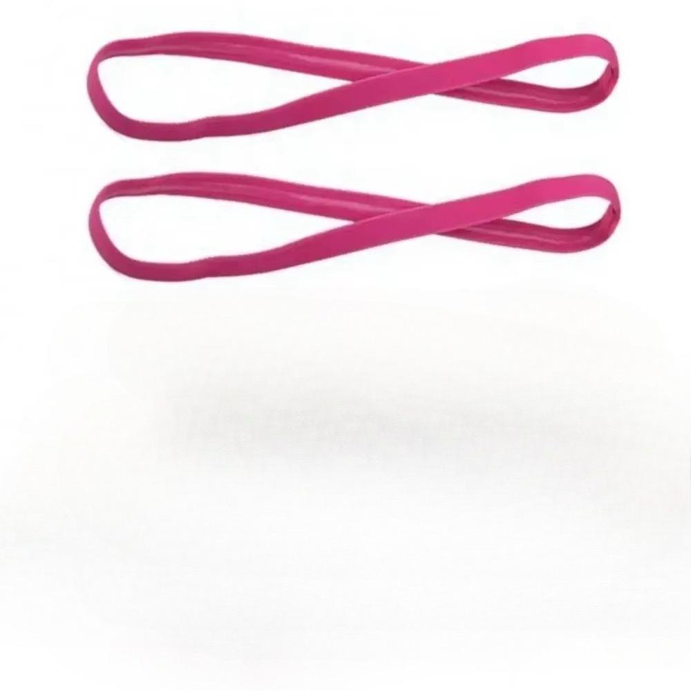 

2PC Colorful Sport Anti-slip Elastic Rubber Sweatband for Yoga Run Football Hair Bands Fitness Sports Headband рожевий червоний колір
