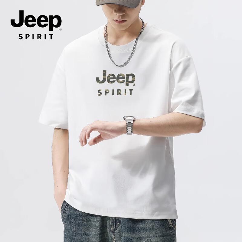 Мужская футболка JEEP SPIRIT с коротким рукавом из плотного хлопка 220 г/м² 4XL