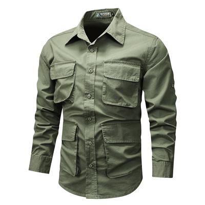 Chemise à manches longues en coton rétro pour homme, nouvelle collection automne et hiver, ample, grande taille, haut de gamme, décontracté, vêtements pour hommes