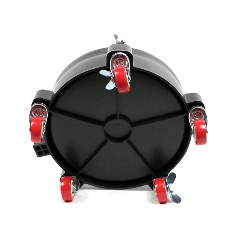 F9-11.5 Inch Bucket Dolly Easy Push Removable Rolling Bucket Dolly 5 Roll Swivel Casters To Move 360 Degree Turning Black