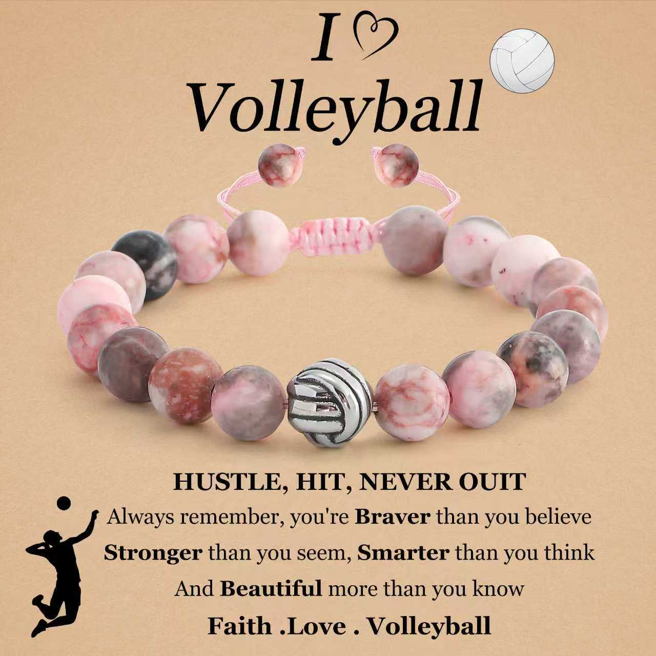 

Pink Zebra Sports Bracelet Gift for Sports Lovers Handwoven Volleyball Bracelet Pink Zebra Baseball Bracelet