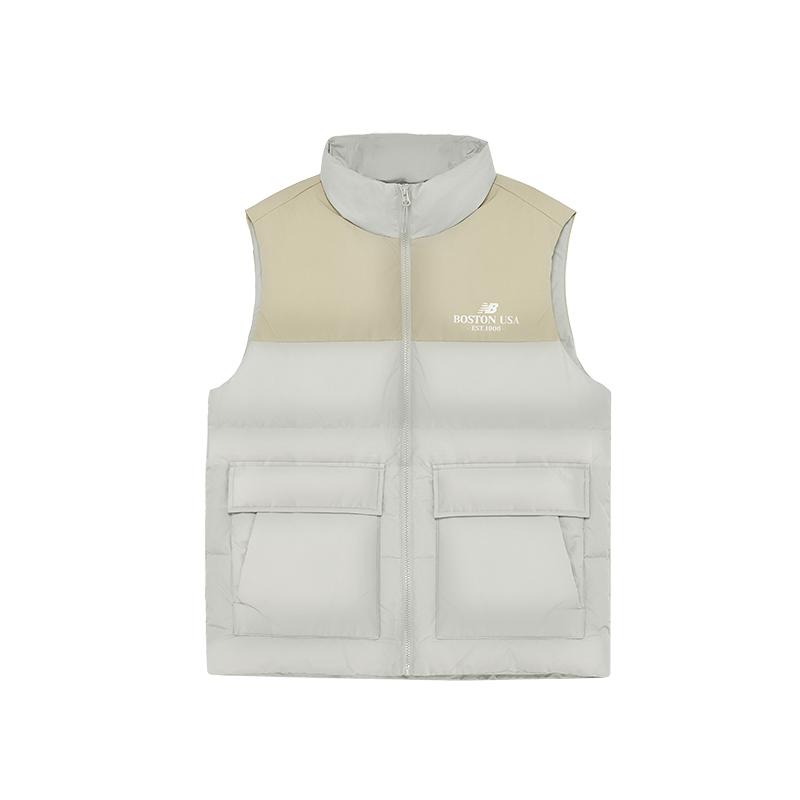 New Balance Down Vests Men s Khaki Stand Collar Thickened Other AMV34307-SEN M