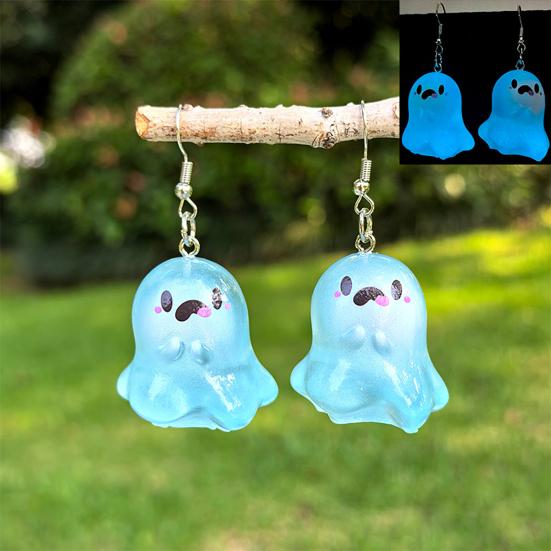 Ghost Earrings Glow-in-the-Dark Ghost Pendant Earrings for Women Decor, Fun Cute Earrings, Ghost Necklace for Women Halloween Jewelry