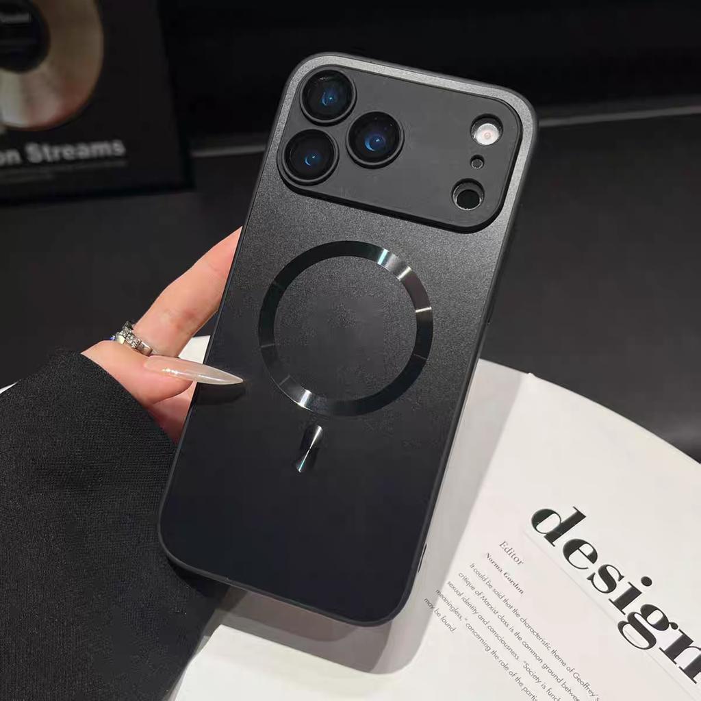 AG Nano Frosted Glass Lens Magnetic Case For iPhone 17 16 15 14 Plus 13 12 11 Pro Max For Magsafe Wireless Charge Cover