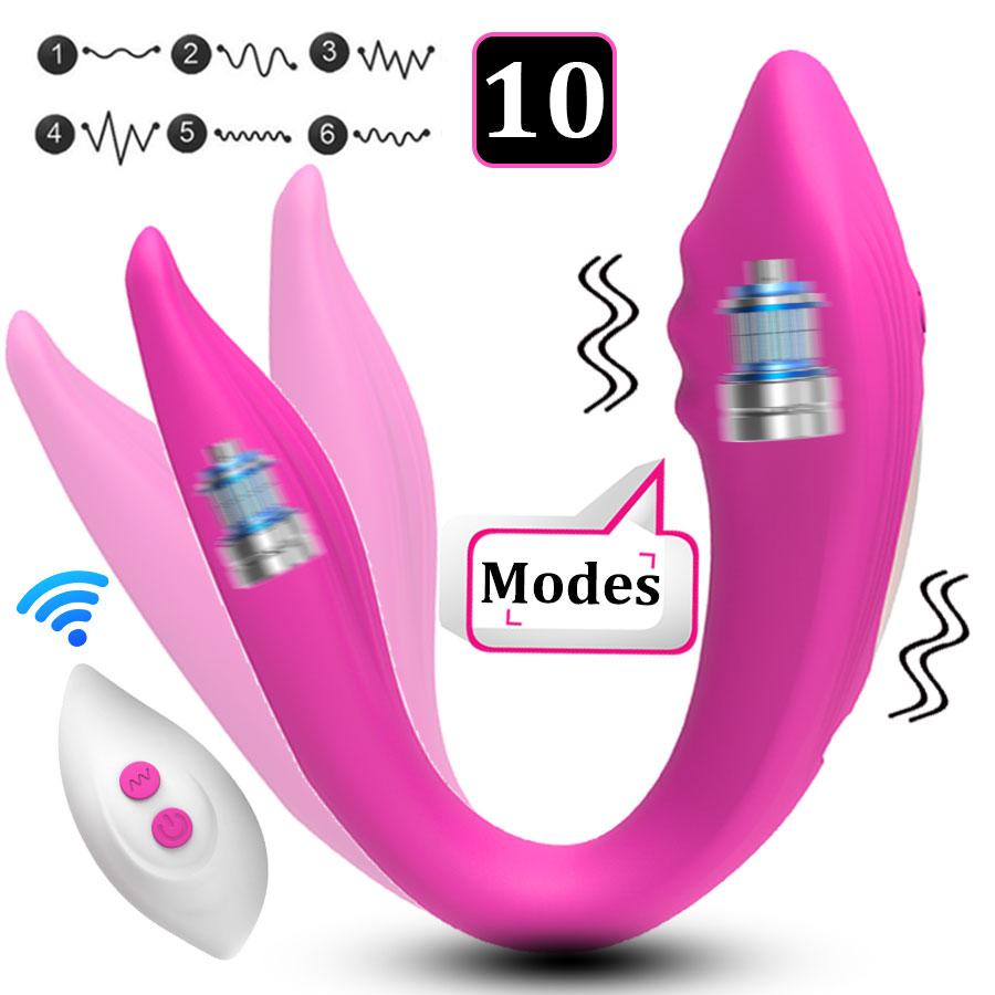 Ασύρματοι δονητές για ζευγάρια Dildo G Spot Silicone Stimulator Double Vibrators Silicone Sex Toys for Woman Masturbator