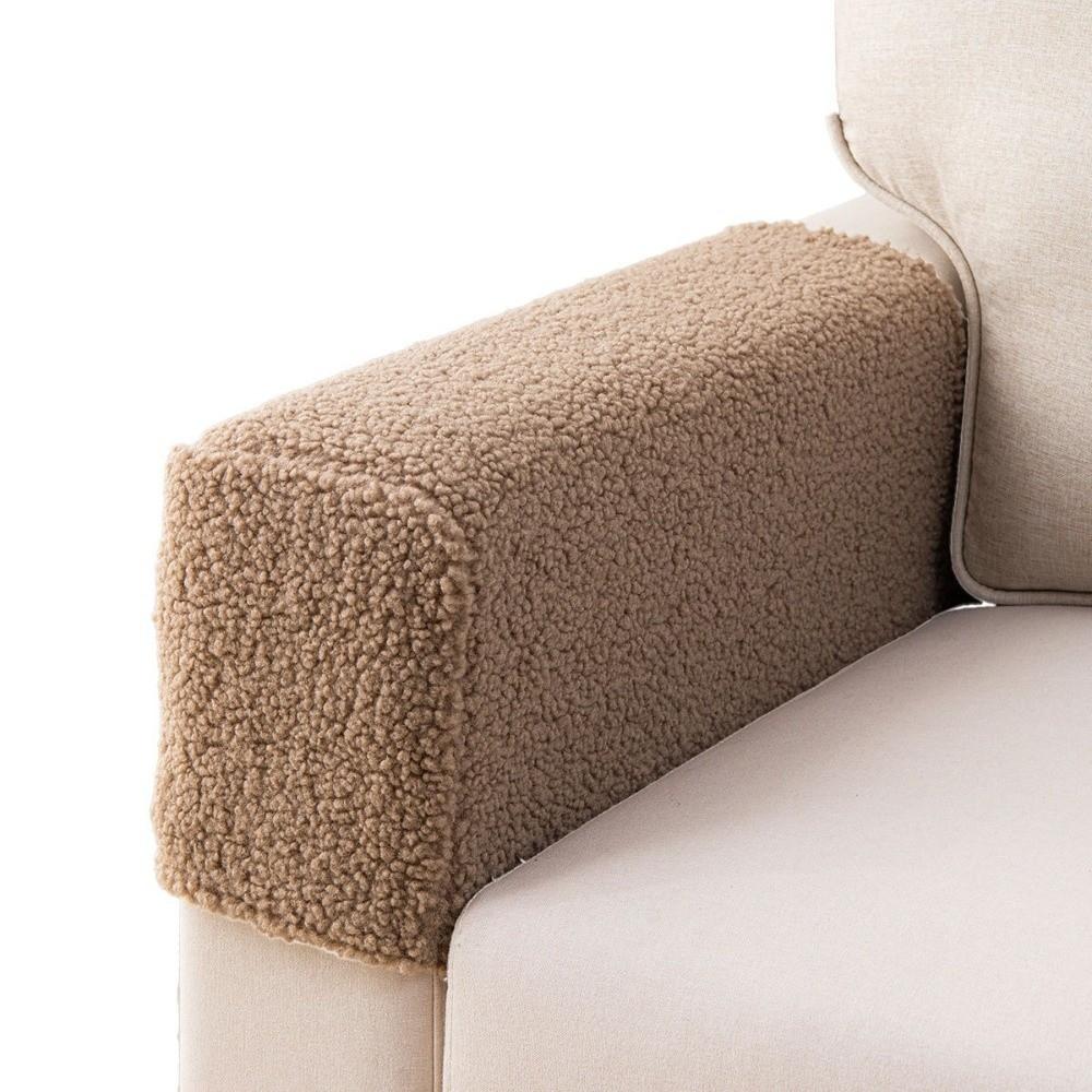 Teddy Fleece Materiaal Sofa Armleuninghoezen Verdikt Ontwerp Bank Armkappen Voor Sofa