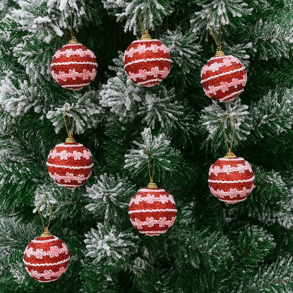 Colorful Christmas Balls Pendant 6CM Christmas Tree Pendant Christmas Hanging Balls  Indoor Outdoor