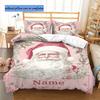 Custom Name Bedding Set Santa Claus 3D Printing 2-3 Piece Set (No Core) For Bedroom Duvet Cover Set Home Decor Christmas Gift