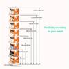 3-Tier Folding Shoe Rack Narrow Corner Vertical Space Saving Multifunctional Free Standing Shoes Storage Organizer Shoe Shelf147