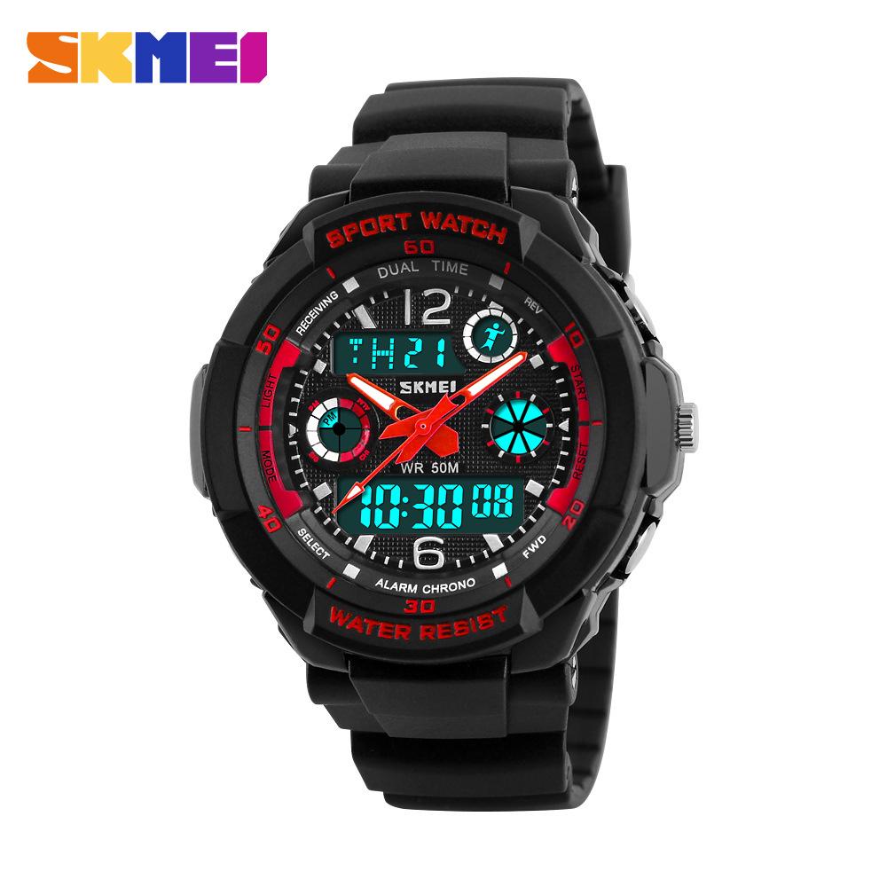 Shikemei 0931 Men s Fashion Waterproof Dual Display Outdoor Sports Multifunction Watch