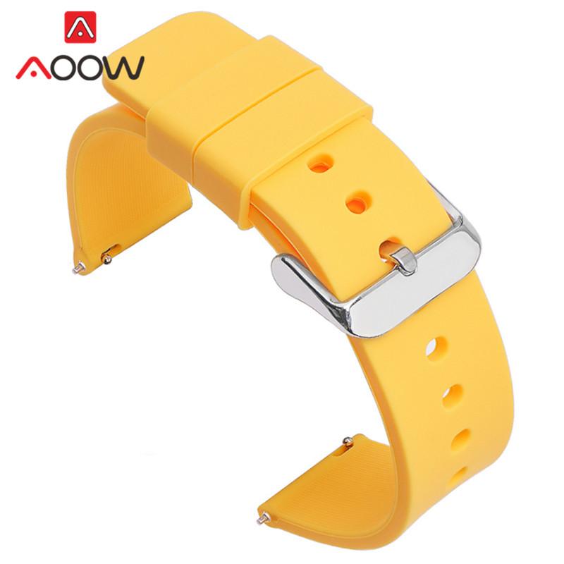 

12/14/16/18/20/22/24 мм Спортивный силиконовый ремешок Универсальный Цветной Быстросъемный Водонепроницаемый Мужской Женский Сменный Браслет для часов 24mm