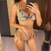 Colorful Printed Underwired U Neck Bikini Women Swimwear Female Swimsuit Two-pieces Bikini set Bather Bathing Suit Swim