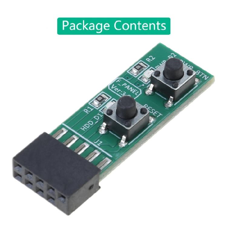 2x5 Pin ResetPower Switches Test Board for Computer Adapter and Connectors Motherboards for All Purpose Use