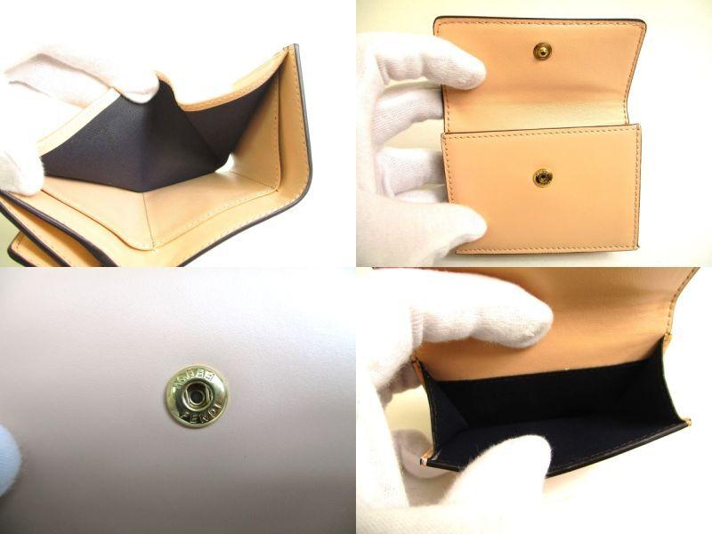 Authentic FENDI ROMA Light Pink Leather Trifold Wallet Compact Wallet #a138  Refurbished