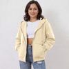 Women's Off Shoulder Zipper Hoodie Sweatshirt  Fashion Clothing Casual Jacket