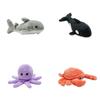 Adorabile Set di Marionette da Dito di Animali Marini con Polpo e Tartaruga Peluche per Divertimento in Famiglia