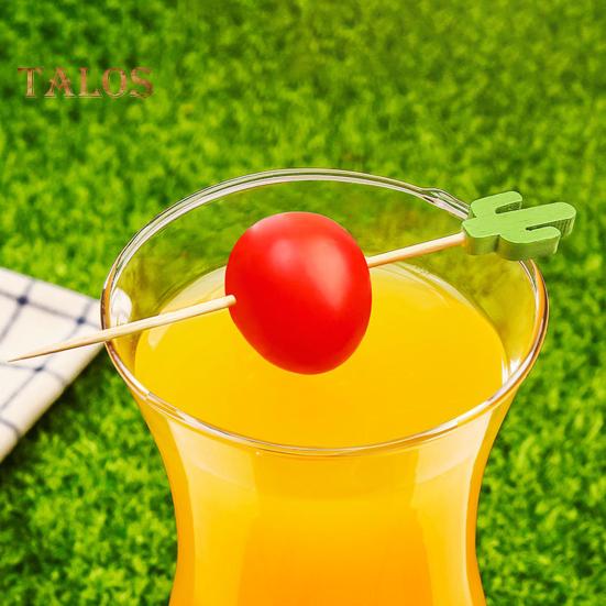 100 Pcs Food Picks Disposable Fine Workmanship Food Grade Wonderful Leaf Shape Food Picks for Bakery