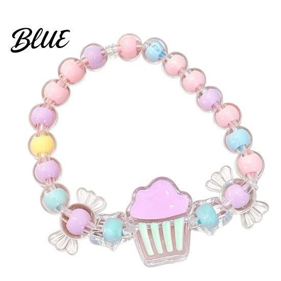 Toddler Safe Bead Bracelet for Kids Macaron Color Beads Elastic