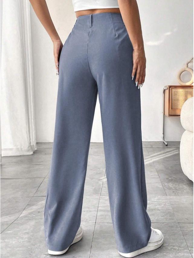 2025 Spring/Summer Women's Drapey High-waisted Slimming Wide-Leg Floor-Length Pants
