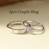 Silver Color Prince Rose Couple Rings for Women Men New Trendy Forever Love Engagement Lovers Ring Valentine's Day Jewelry Gifts