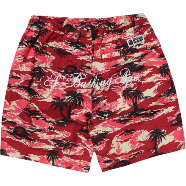 A Bathing Ape palm-tree printed shorts 0ZXSPM153312O