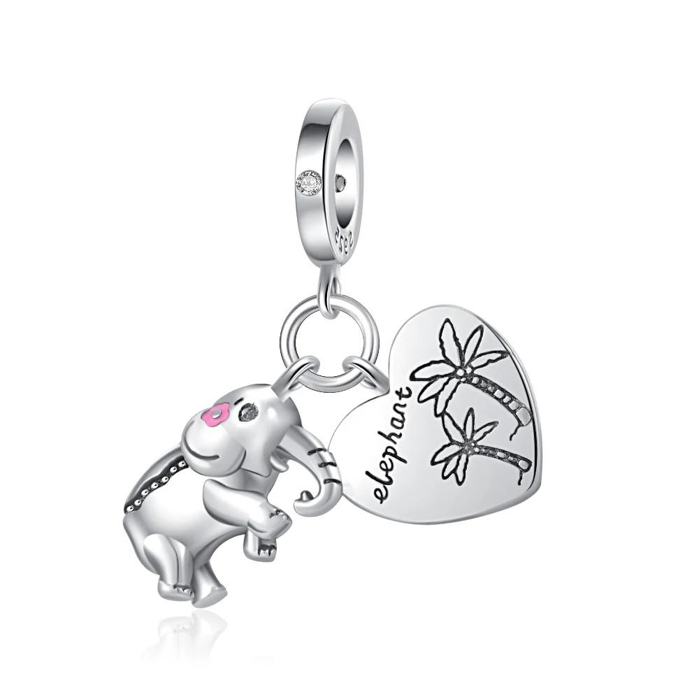 925 Silver Squirrel Fox Lion Rabbit Charm Beads DIY Bracelet Women Fashion Jewelry Gift