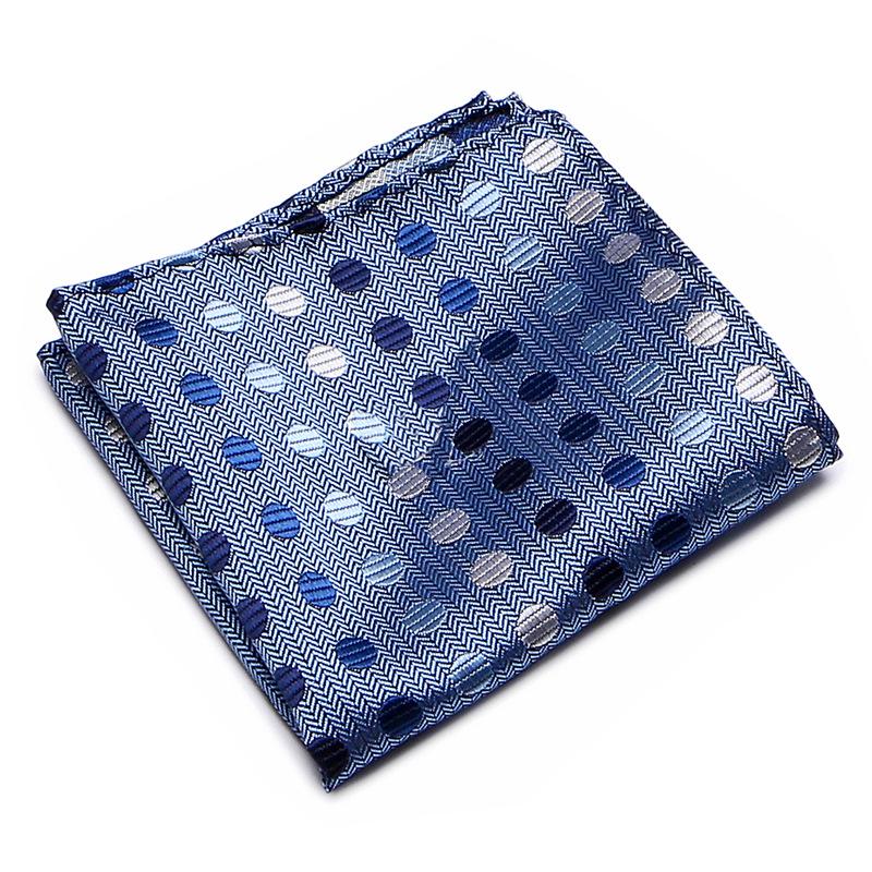 Men's Striped Jacquard Pocket Square for Weddings and Business Suits