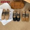 Fashion New Fashion Elastic Band Women Flats Slip On Shoes Casual Female Square Toe Footwear Shallow Ladies Ballet Flats Shoes lady