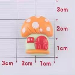Kawaii Style Autumn Squirrel Mushroom House Mappe Leaf Theme Resin Cabochons Artificial Souvenir