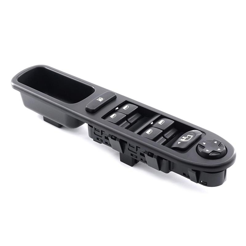 Driver Left Power Window Switch with Mirror Folding Function For Peugeot 207 6490.EH 6554QG