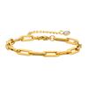 Vnox Chic Rectangle Paperclip Link Chain Bracelets for Women Girls Men Jewelry, Christmas Birthday Gifts