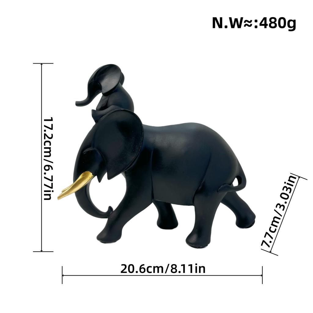 Modern Simple Mother and Son Elephant Resin Crafts Living Room Home Decoration Wine Cabinet Study Room Decoration Gift
