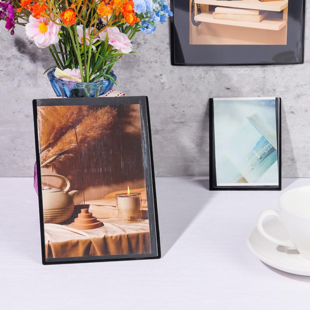 Black Home Fridge Picture Magnetic Frame Photo Photoframe