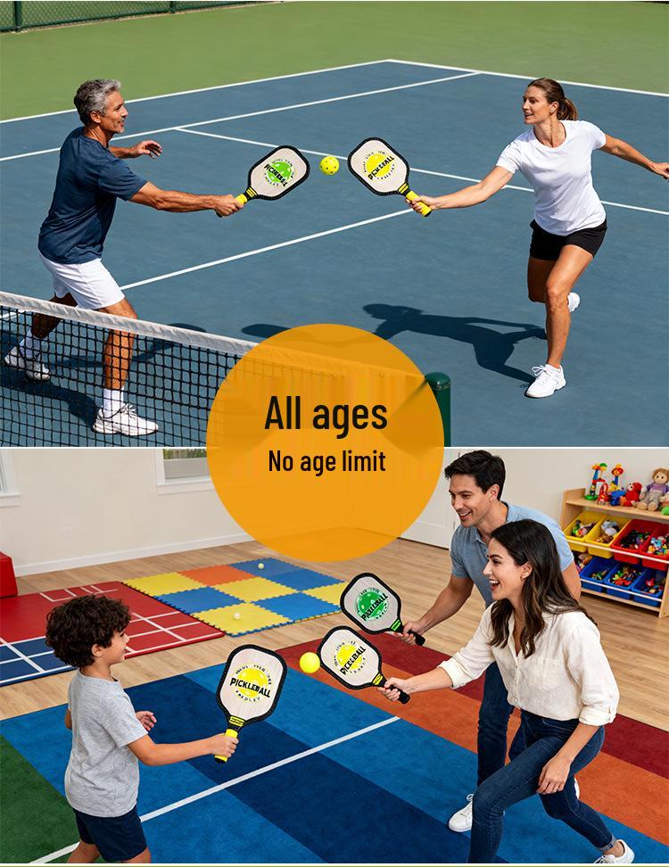 Kids' Pickleball Paddle Set: Beginner Indoor/Outdoor Parent-Child Sports Training
